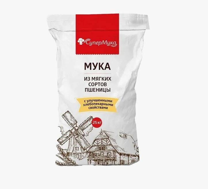 Мука СУПЕРМУКА пшеничная цельнозерновая 25кг