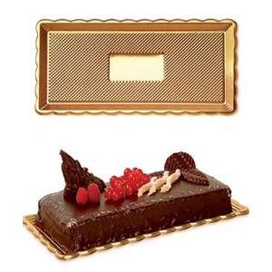Поднос МЕДОРО прямоуг. пласт. золото 15*35см 36141